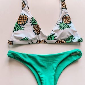 Pineapple & Green Bikini